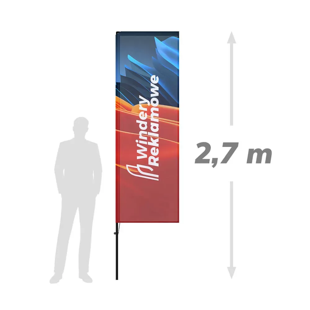 Winder reklamowy prostokątny 2,7m