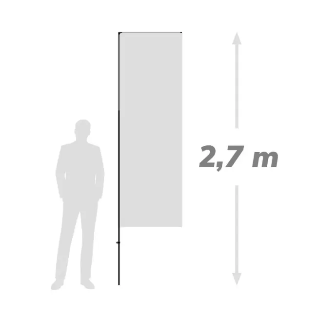 Maszt do flagi prostokątnej 2,7m
