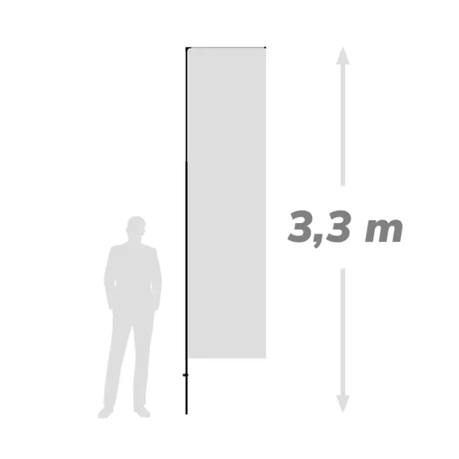 Maszt do flagi prostokątnej 3,3m