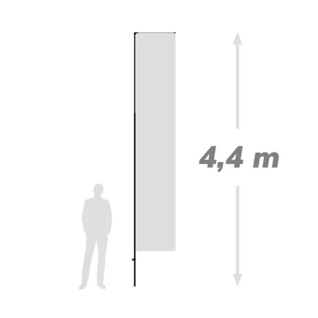 Maszt do flagi prostokątnej 4,4m