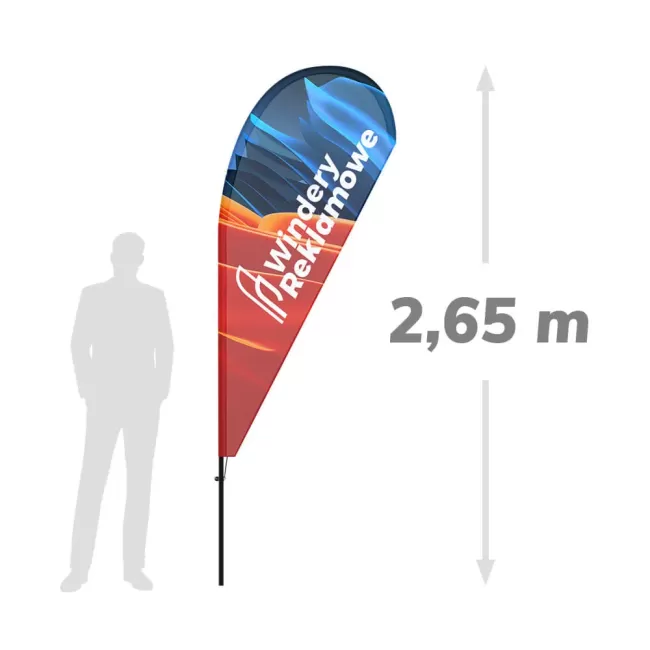 Winder reklamowy łezka M 265cm